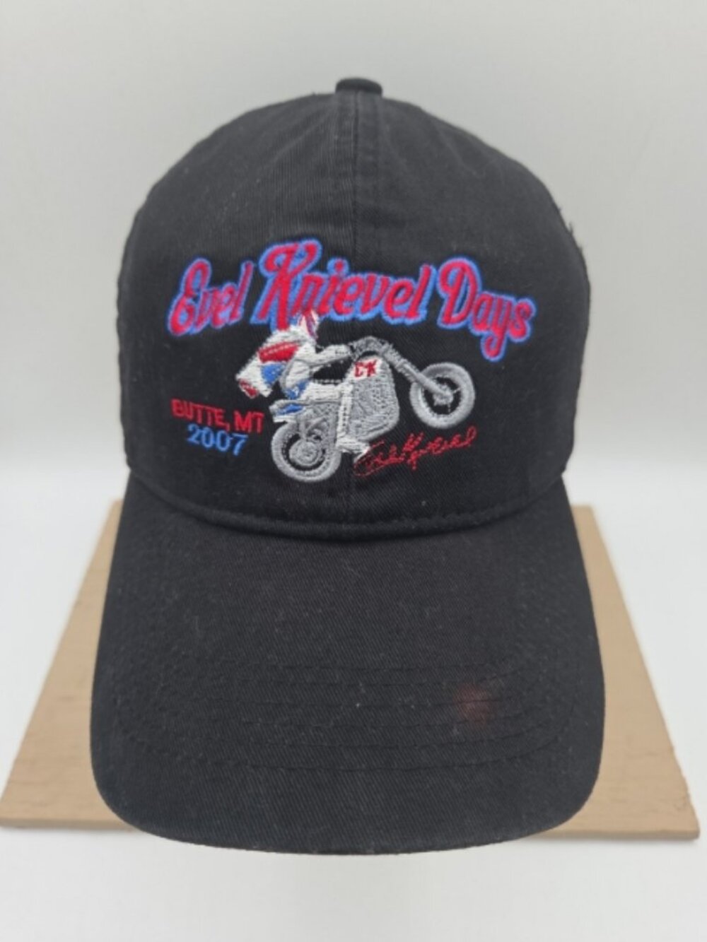 Evel Knievel Days 2007 Embroidered Hat – Pacific Headwear – Black/Tan